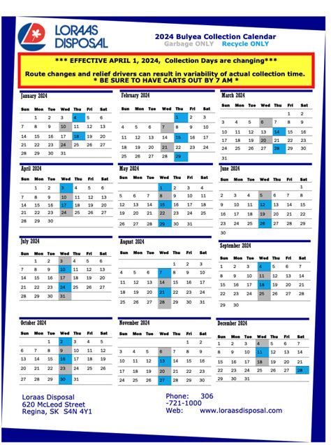 Garbage Schedule Village Of Bulyea