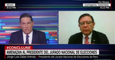 Jorge Luis Salas Arenas Presidente Del Jne Pide A Cidh Que El