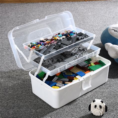 LEGO Storage Box with Lid for Kids Toys Building Blocks Puzzle Pieces ...