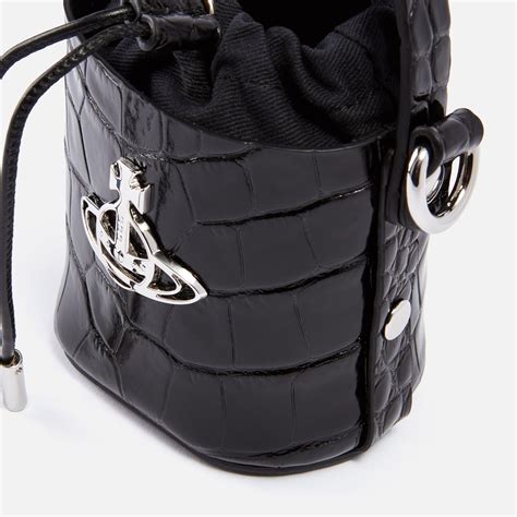 Vivienne Westwood Mini Daisy Croc Effect Leather Bucket Bag