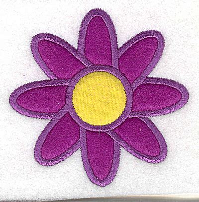 Embroidery Design: Flower double applique 3.44w X 3.44h