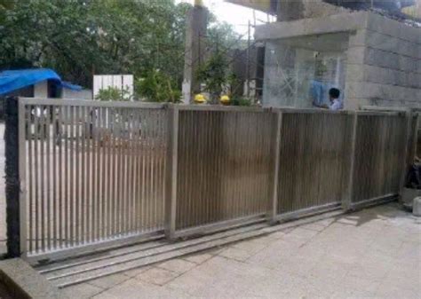 Mild Steel Automatic Telescopic Sliding Gate For Home 16 Feet At Rs