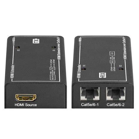 Hdmi Balun Extender Repeater Over Cat5e Cat6 Up To 196feet