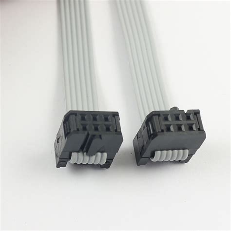 5Pcs 2 54mm Pitch 2x3 Pin 6 Pin 6 Wire Extension IDC Flat Ribbon Cable