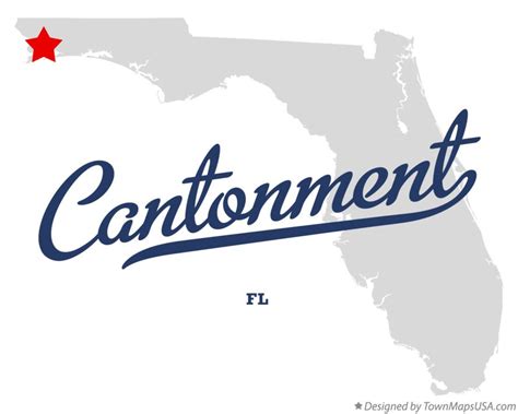 Map of Cantonment, FL, Florida