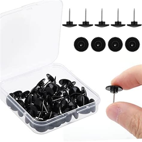 Amazon Prasacco 50 Pcs Black Push Pins Thumb Tacks For Wall