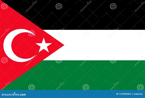 Flag of Gaza, Palestine stock illustration. Illustration of country ...