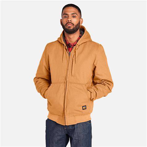 Men's Timberland PRO® Gritman Fleece-Lined Hooded Canvas Jacket