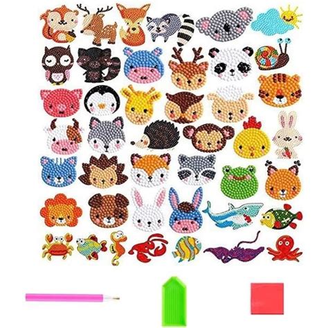 Pi Ces D Diamond Painting Kit Enfant Diy Peinture Diamant Animaux