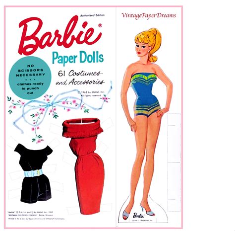 Barbie Paper Doll Printable Pdf Barbie Paper Doll Vintage | Sexiz Pix