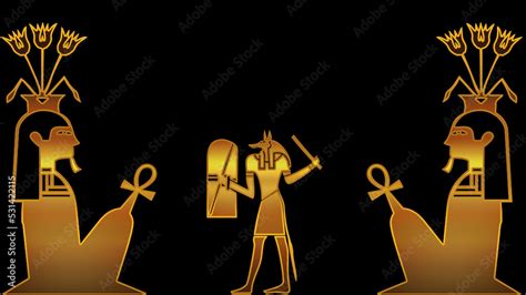 ancient egyptian symbols,gods of egypt Stock Illustration | Adobe Stock