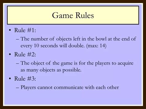 PPT - Game Rules PowerPoint Presentation, free download - ID:253314