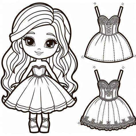 Vestidos De Boneca Para Colorir Gr Tis Desenhos Para Divertir