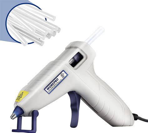 WORKPRO Electric Mini Hot Glue Gun Kit For Crafts Heat Efficient 20pcs Sticks Included