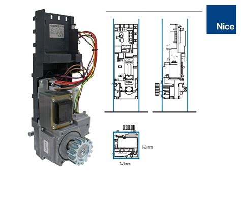 NAKED pohon pre posuvnú bránu do 400kg motor 24V 250W 6Nm riadiaca