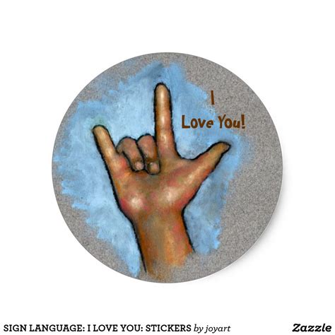 SIGN LANGUAGE: I LOVE YOU: STICKERS | Zazzle in 2024 | Sign language, Love you, I love you