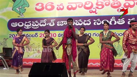 very famous telugu janapada song and folk dance - YouTube