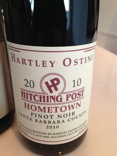 Hartley Ostini Hitching Post 2010 Hometown Pinot Noir Wine Of The