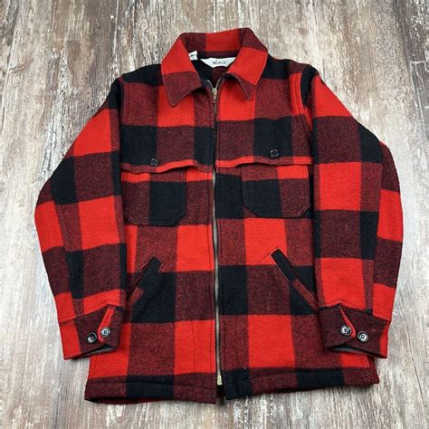 Vintage Woolrich S Mackinaw Buffalo Check Jacket Me Gem