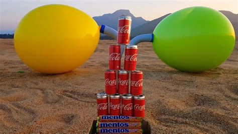 Experiment Giant Coca Cola Balloon Vs Mentos Youtube