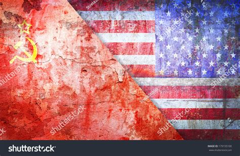 Soviet Union Confrontation United States America Stock Illustration ...