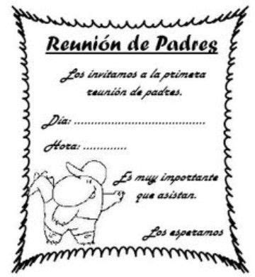 Modelos De Invitaciones Para Eventos Escolares De Todo Tipo Reunion