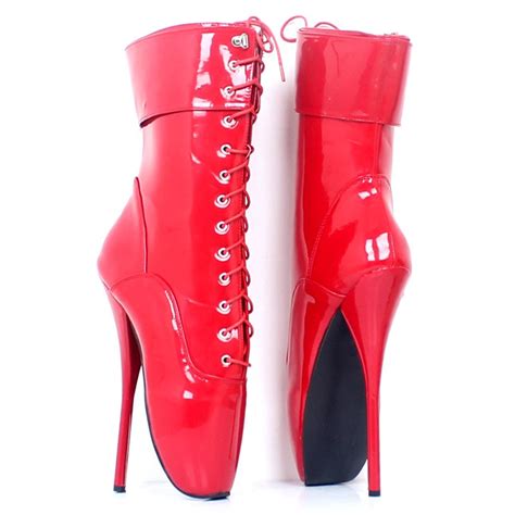 Extreme High 7 Inch Spike Heel Pointed Toe Patent Leather Exotic Fetish