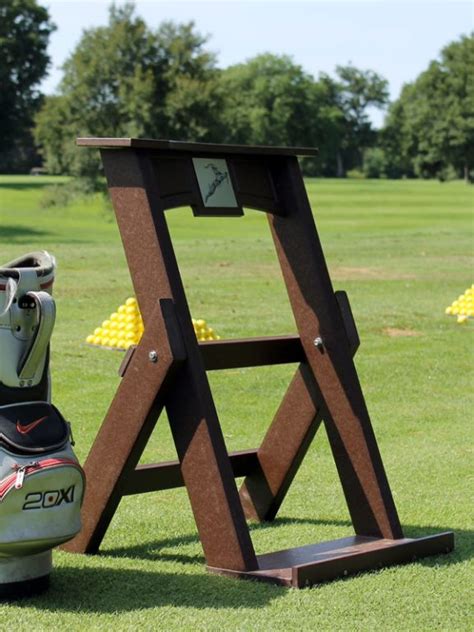 Driving Range Bag Stand Folding Golf Bag Stand For Practice Facilities