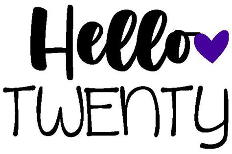 Hello Twenty Svg Graphic By Teeshop · Creative Fabrica