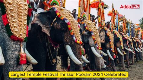 Largest Temple Festival Thrissur Pooram Celebrated