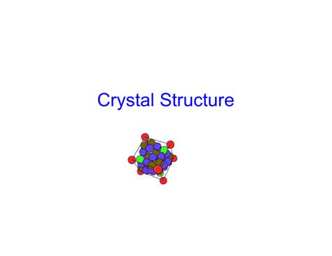 Crystal Structure