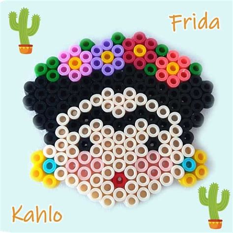 Pisla Di Frida Kahlo Plantillas Hama Beads Perlas Fusibles