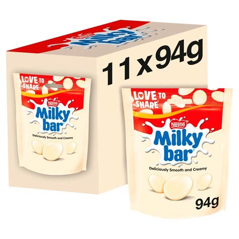 Wholesale Milkybar White Chocolate Giant Buttons Sharing Bag 94g Hancocks