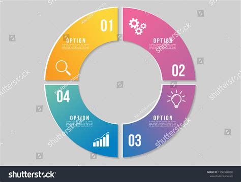 Vector Circle Infographic Design Template 4 Stock Vector (Royalty Free ...