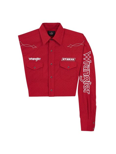 Wrangler Mens Pbr Logo Long Sleeve Print Western Snap Shirt