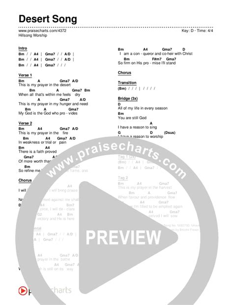 Desert Song Guitar Chords