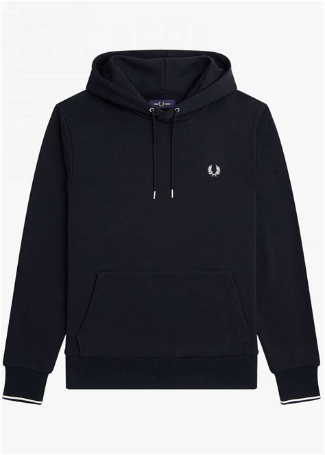 Fred Perry Tipped Hooded Sweatshirt Rag Shop