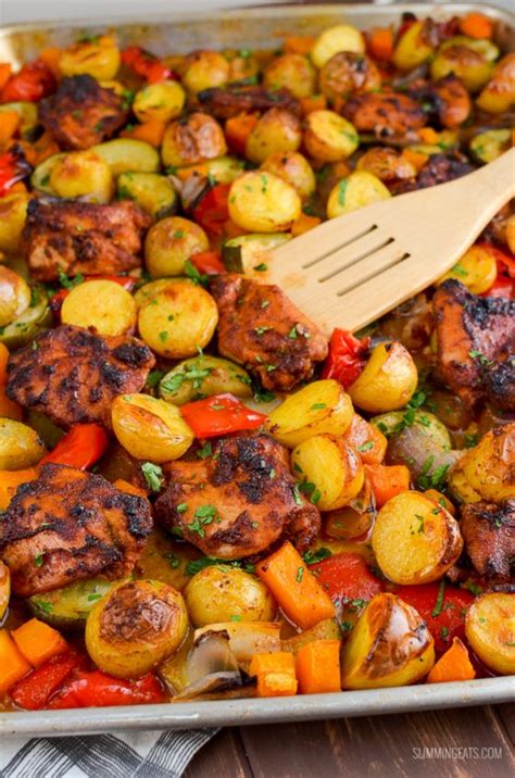 Chicken Potato Vegetable Tray Bake