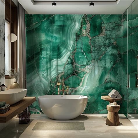 Emerald Elegance Luxurious Shower Curtains Inspired By Vibrant Green