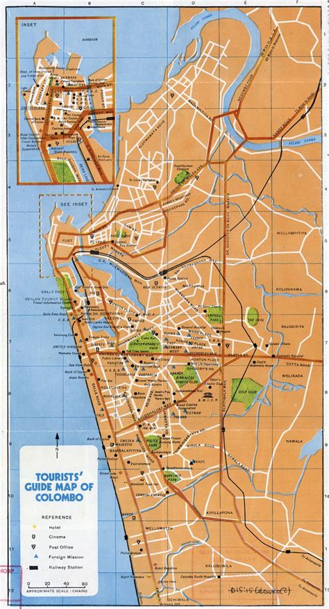 tourists guide map  colombo tourist city maps  maps