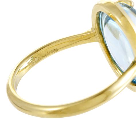 Tiffany Co Paloma Picasso K Yellow Gold Topaz Olive Leaf Ring Ebay