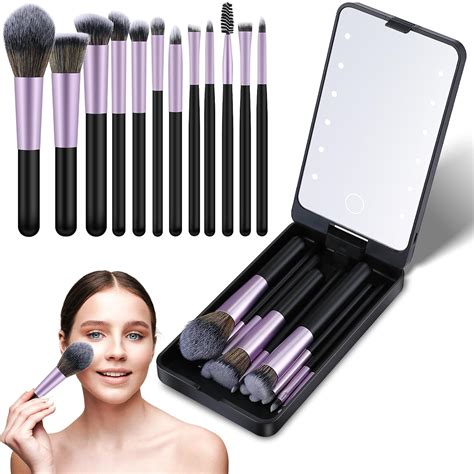 Amazon ElectricWise Juego De 12 Brochas De Maquillaje De Viaje Con