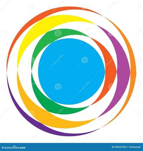 Random Concentric Circles Circular Abstract Geometric Icon Symbol