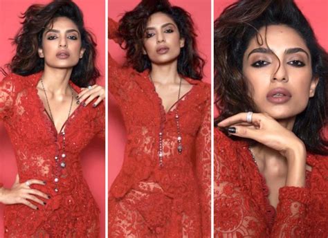 Sobhita Dhulipala Looks Fiery In Red Lace Gown And Jimmy Choo Heels For