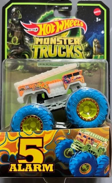 Hot Wheels Monster Trucks Alarm Glow In The Dark Fire Truck New Sealed Picclick Uk