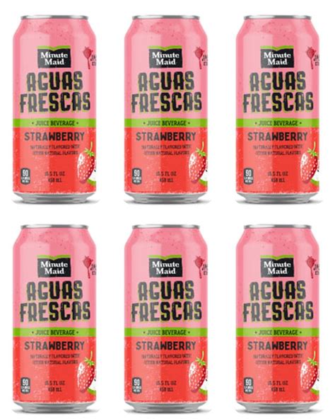 Amazon Minute Maid Aguas Frescas Strawberry Cans 16 Fl Oz 6