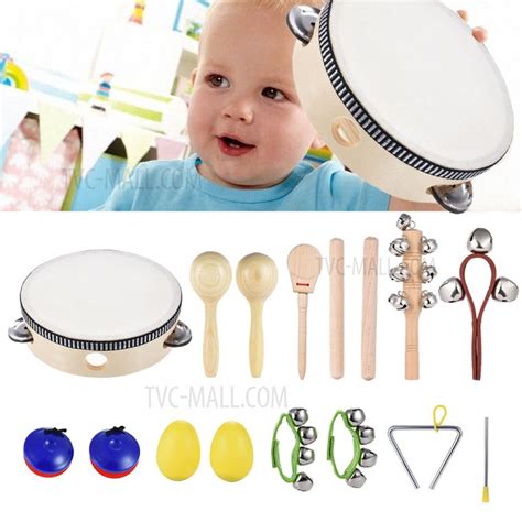 10pcs Kids Children Baby Wood+Metal+Plastic Music Instruments ...