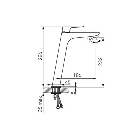 Baterie Lavoar Inalta Ferro Vitto Verdeline Monocomanda Negru Mat