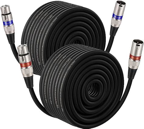 Amazon Ebxya Xlr Cables Ft Pack Mic Cables Balanced Dmx