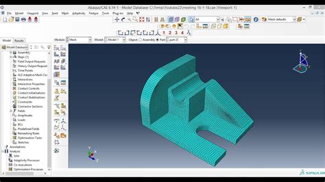 Abaqus Meshing Tutorial Meshing The 3d Solid Part Using Extended Face Partition Youtube